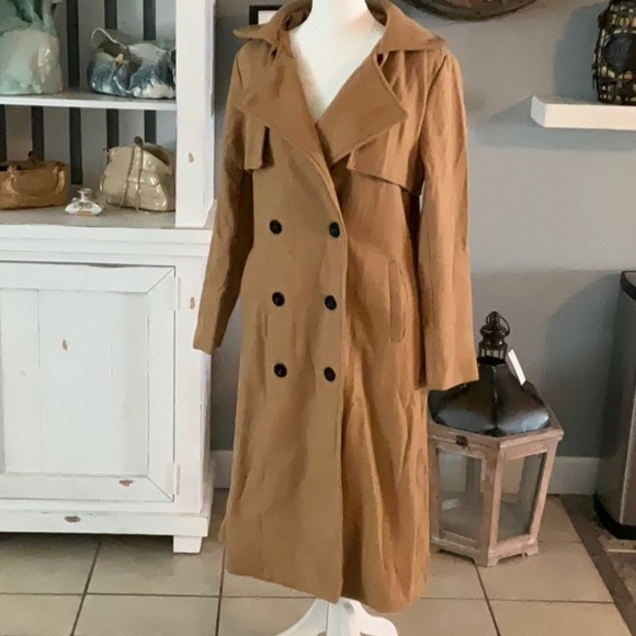NWT Double Button Private Label Camel Coat - Picture 4 of 10